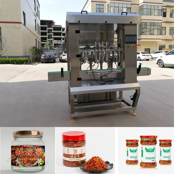 >辣椒醬灌裝機機械設(shè)備-全自動辣椒醬灌裝機生產(chǎn)線