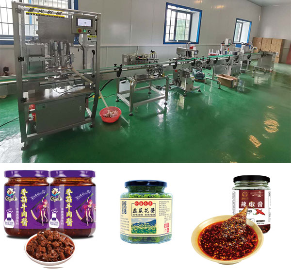 >辣椒醬灌裝機機械設(shè)備-全自動辣椒醬灌裝機生產(chǎn)線